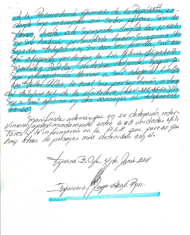 Carta de Hank a CNDH Misiva de Hank Rhon a la CNDH