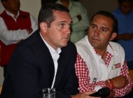 Adrián Rubalcaba y Jaime Ochoa, durante la conferencia de prensa Adrián Rubalcaba y Jaime Ochoa, durante la conferencia de prensa